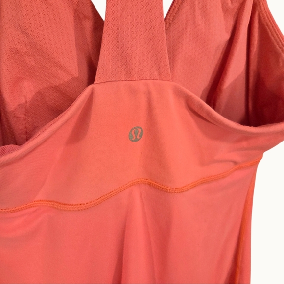 Lululemon Vintage Coral Pink Racerback Tank Top Size 6 Built-In Bra - Picture 5 of 6